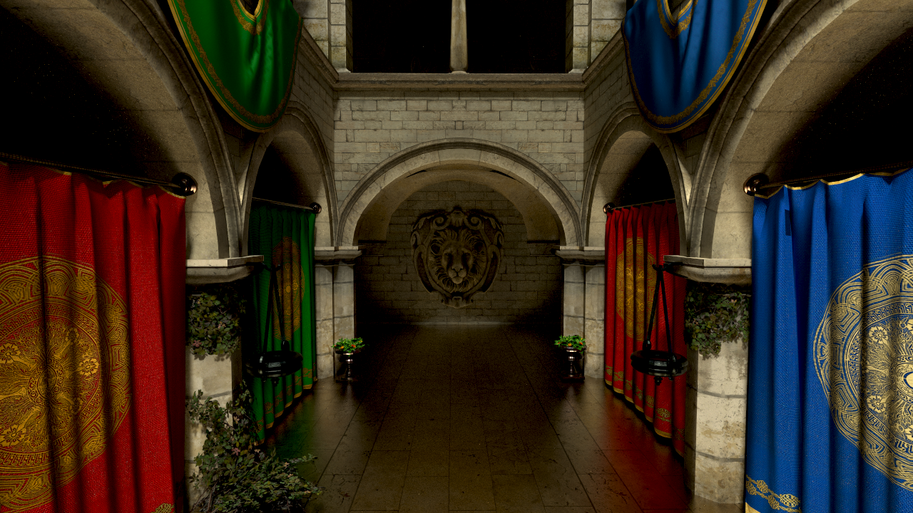 Reference image of the Sponza scene